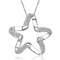 Ključnico Ženske Silver peterokraka zvezda Intarzijski diamantna ogrlica - Stran 1
