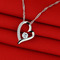 vijolična Silver Heart-shaped Intarzijski diamant nakit Ženske ogrlica - Stran 3