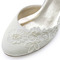 Čipkasti vezeni poročni čevlji vinski stekleni čevlji s peto - Stran 4