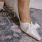 Koničasti enojni čevlji bele čipkaste družinske čevlje poročni poročni čevlji - Stran 3
