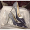 Poročni ženski čevlji kristalni nadaljevanki poročne čevlje poročne visoke pete - Stran 5