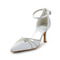 Poročni čevlji iz bele čipke poročni čevlji z okrasnimi ženskimi čevlji z okrasnim nosorogovim stiletom - Stran 1