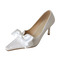 Koničasti enojni čevlji bele čipkaste družinske čevlje poročni poročni čevlji - Stran 1