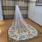 Enoslojna poročna tančica čipkasta poročna tančica aplicirana bela tančica iz slonovine 3 metre - Stran 2
