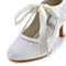 Beli čipkasti čipkasti poročni čevlji plus velikost visoke pete Bridesmaid visoke pete - Stran 3