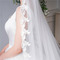Velika pletena čipkasta tančica slonokoščena bela čipkasta poročna tančica, dolga 3,5 metra - Stran 5