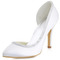 Poročni čevlji iz satenaste svile s poudarjenim prstom stranski votli stiletto poročni čevlji - Stran 1