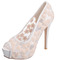 Čipkasti poročni čevlji beli visoki peti, sandale na platformi, banketni čevlji za neveste - Stran 5