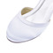 Beli plitvi usta debele pete poročni čevlji preprost saten visoke pete 3CM - Stran 2