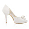Bele poročne visoke pete saten svilene poročne čevlje stiletto čevlji za ženske - Stran 2