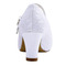 Poročni čevlji iz bele čipke debele pete poročni čevlji z visoko peto družice - Stran 5