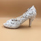 Poročni čevlji iz satenaste čipke s poročnimi čevlji z nosorogovim stiletto ročno izdelani poročni čevlji - Stran 4