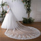 Velika pletena čipkasta tančica slonokoščena bela čipkasta poročna tančica, dolga 3,5 metra - Stran 3