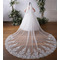 Velika pletena čipkasta tančica slonokoščena bela čipkasta poročna tančica, dolga 3,5 metra - Stran 1