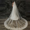 Poročna tančica velikega repa poročna foto tančica z lasno glavno čipkasto tančico - Stran 2