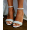 Ženske sandale z visoko peto biserne poročne sandale banketne sandale - Stran 3