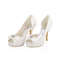 Bele poročne visoke pete saten svilene poročne čevlje stiletto čevlji za ženske - Stran 1