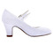 Poročni čevlji iz bele čipke debele pete poročni čevlji z visoko peto družice - Stran 2