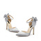 Poročni čevlji iz satena stiletto lok vozel poročne visoke pete - Stran 2