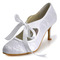 Beli čipkasti čipkasti poročni čevlji plus velikost visoke pete Bridesmaid visoke pete - Stran 2