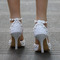 Sandale z visokimi petami iz beraste sandale iz nohtov iz belega venca - Stran 2