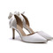 Beli poročni čevlji satenski poročni čevlji z visokimi petami jesenski in zimski modeli - Stran 5