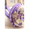 Purple tema poroka nevesta šopek vrtnic diamant biser roke vzeli cvetje - Stran 2