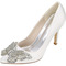 Poročni čevlji iz nosorogovih satena beli poročni čevlji lok poročne čevlje - Stran 1