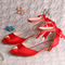 Rhinestone trak poročni čevlji ribe usta banket ženski čevlji rdeče družice čevlji - Stran 5