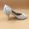 Poročni čevlji iz satenaste čipke s poročnimi čevlji z nosorogovim stiletto ročno izdelani poročni čevlji - Stran 3