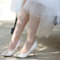 Poročni čevlji z biserno koničastimi visokimi petami, beli satenski poročni čevlji - Stran 2