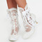 Modni ženski čevlji votle visoke pete bele čipke ženski čevlji poročni ženski čevlji - Stran 3