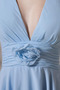 Šifon Zadrgo navzgor Naravni pasu Cvetje Windsor modra Djeveruša Obleko - Stran 9