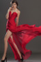 Naravni pasu Šifon Ruby Mid nazaj Stegna-visoko razrezani Maturantske obleko - Stran 5