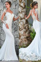 Morska deklica Dolgimi rokavi Naravni pasu Čipke Poročne obleko - Stran 3