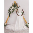 Poročna poročna obleka s snemljivim vlečkom, snemljivim nadkrilcem in vlaknom, prilagojena satenasta prevleka