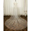 Biserna poročna tančica velika vlečna poročna tančica z glavnikom iz navadne preje dolžine 3 metre