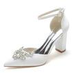 Poročni čevlji iz nosorogovih satena beli poročni čevlji lok poročne čevlje