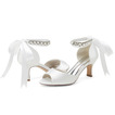 Poročni stiletto poročni čevlji z odprtimi prsti sandali poročne velike družinske čevlje