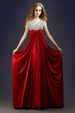 Elegantna V-vratu Dolg Imperij pasu Imperij Poletje Večerne obleko