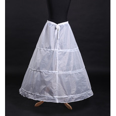 Poroka Petticoat poliester taffeta Simple Tri platišča Popolna obleka