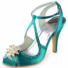 Stiletto poročni čevlji nosorogovo sandale poročni čevlji princesa svilene poročne čevlje