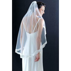 Poroka Veil Elegant Lace Kratka Z Comb jesenski Ivory