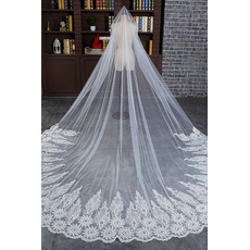 Poroka Veil Lace Uradna Cerkev Podložena Cold Lace