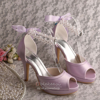 Poročni stiletto poročni čevlji z odprtimi prsti sandali poročne velike družinske čevlje - Stran 5
