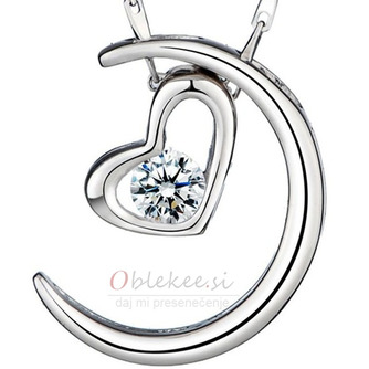 Posrebritev Heart-shaped Dekoracija Hot prodaja ogrlica obesek - Stran 1