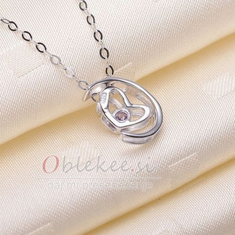 Posrebritev Heart-shaped Dekoracija Hot prodaja ogrlica obesek - Stran 3