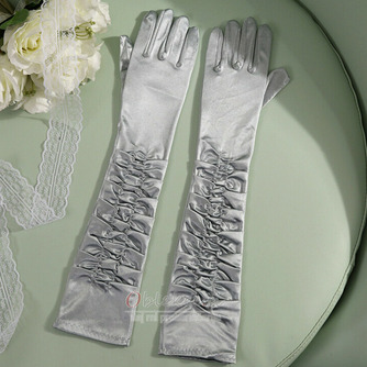 50cm poročna obleka satenaste rokavice Performance Stage Performance Dolge rokavice za ženske - Stran 8