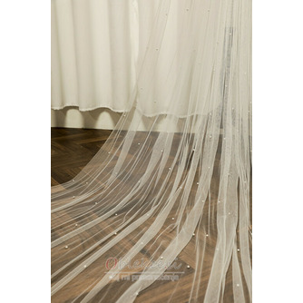 Biserna poročna tančica velika vlečna poročna tančica z glavnikom iz navadne preje dolžine 3 metre - Stran 4
