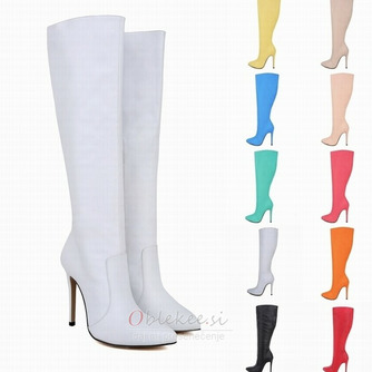 Ženski zahodni čevlji s stilettos Škornji do sredine meča z visoko peto Ženski jesenski in zimski dolgi škornji z visoko peto - Stran 3